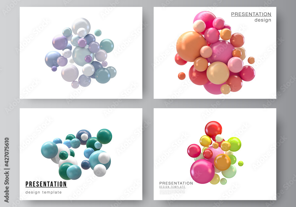 Poster vector layout of presentation slides design templates, multipurpose template for presentation brochu