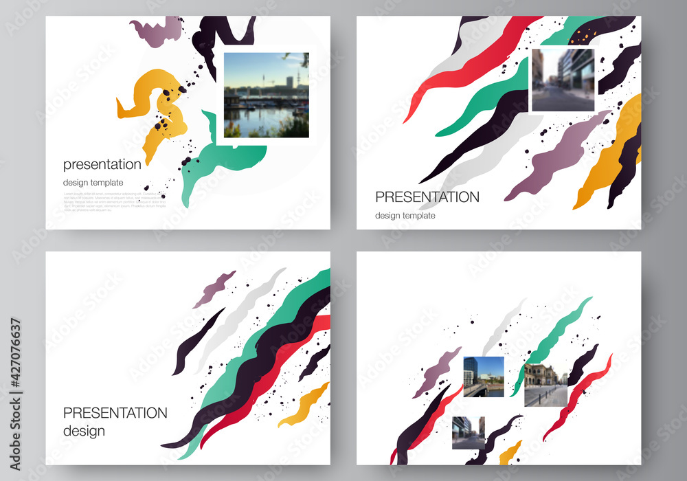 Aufkleber vector layout of the presentation slides design business templates, multipurpose template for presen