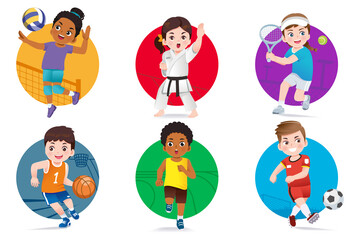 Children intently play sports that they are interested. Popular sports that promote healthy body growth to kids.