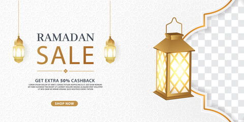Ramadan sale banners,label or sticker set on occasion of Ramadan Kareem and Eid Mubarak, shopping online concept, vector illustration