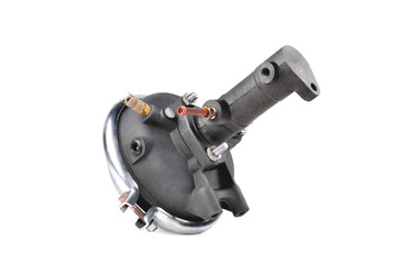 vacuum brake booster of car pneumatic system. auto brake system detail, selective focus
