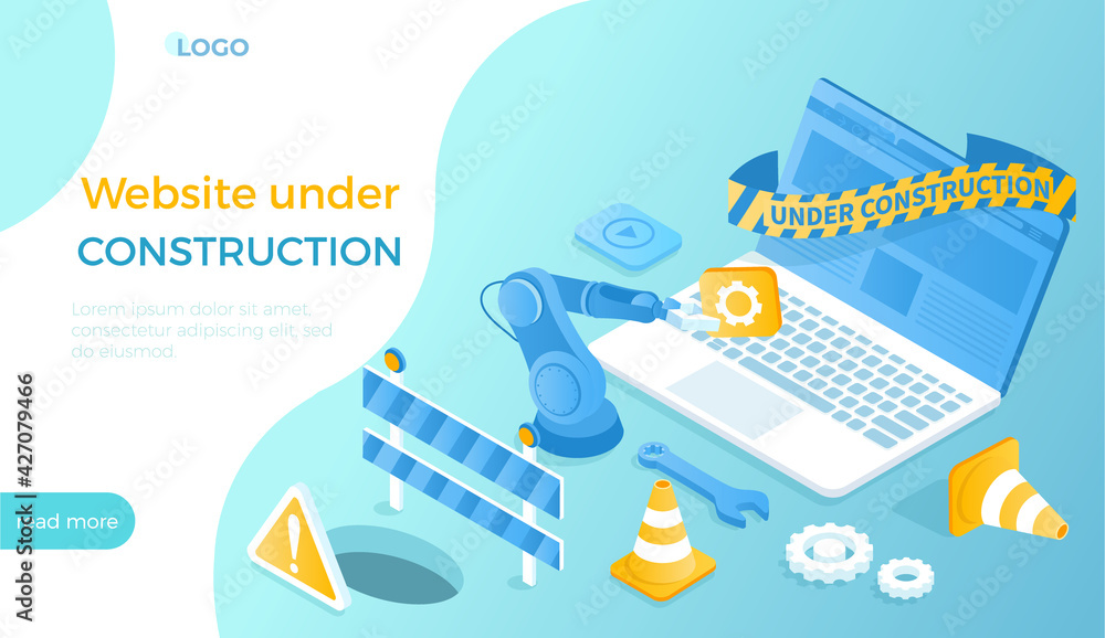 Poster website under construction. updates changes and fixing on the site. maintenance page or 404 error. i