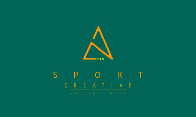 Creative Sports Logo design template, athletics type lettering concept.