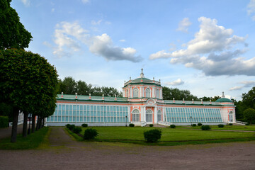Fototapeta premium Big Stone Orangery in manor Kuskovo,18 century, in Moscow, Russia