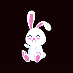 rabbit vector illustration for easter. Easter rabbit, easter Bunny. Vector illustration.