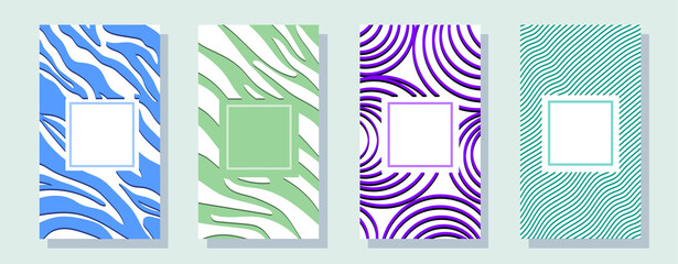 The set of abstract backgrounds with 3d lines for stories and presentations.
