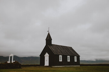 Fototapeta premium Black Church Iceland Travel 