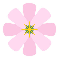 Pink Abstract Flower six petals logo icon