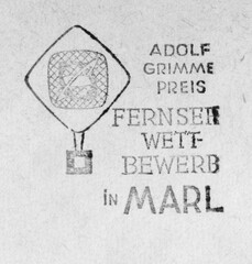 briefmarke stamp franiert cancel vintage retro alt old papier paper slogan werbung adolf grimme...