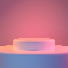 Empty space for product design show. stage showcase for new product. banners background. 3D rendering stand podium