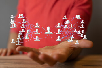 hierarchy connection team group digital