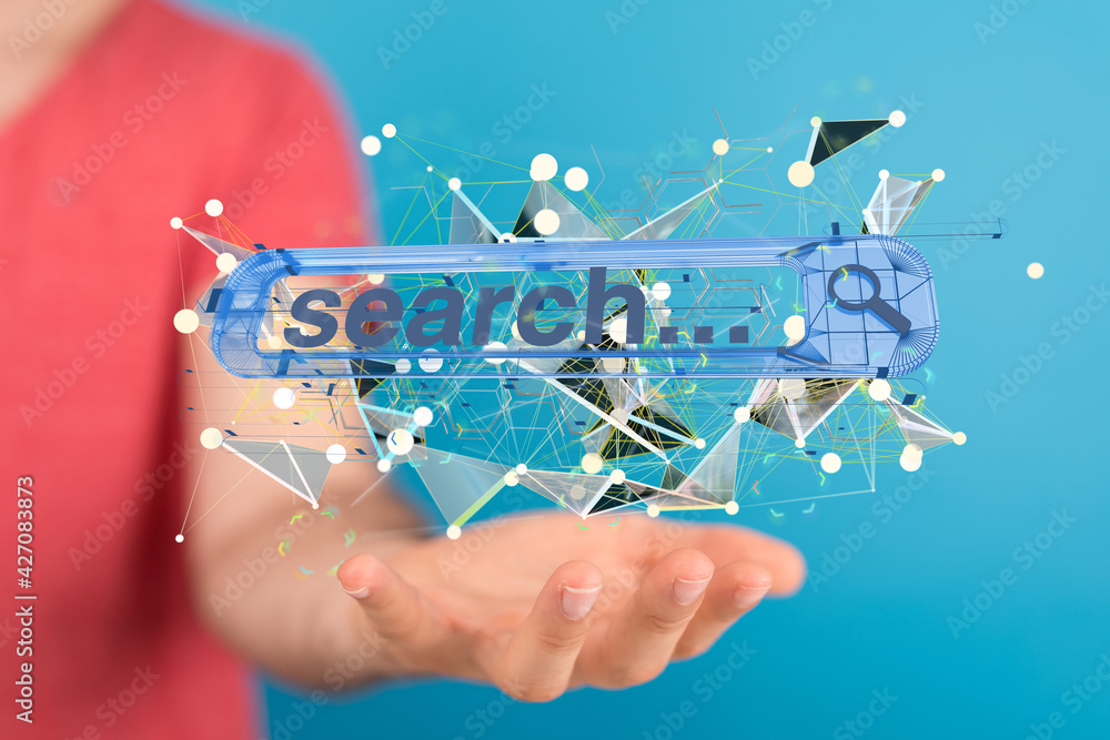 Wall mural interface web application in hand