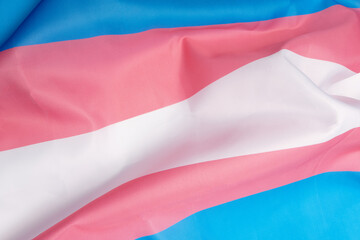 Transsexual flag with the colours white, blue and pink. transgender pride