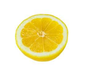 Lemon half isolated on white background.