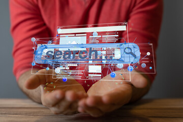 Interface web application in hand