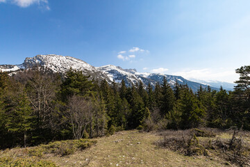 Vue sur les sommets du Vercors (Isère, France)