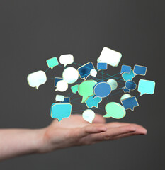 communication speak bubble digital concept