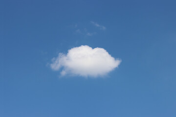 A lonely, hovering cloud in the sky.