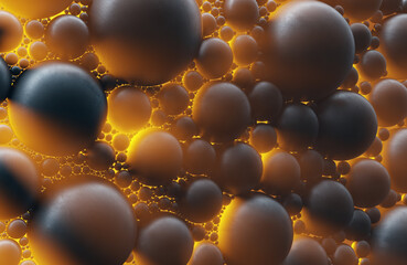 Abstract background consisting of  hadron accelerator or collider. 3D rendering. Universe expansion