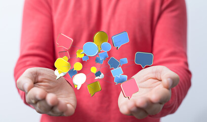 communication paper speak bubble digital