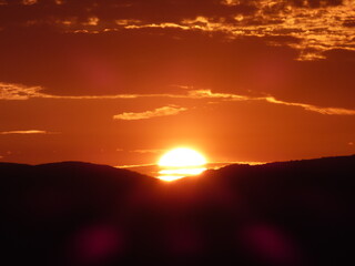 coucher de soleil orange