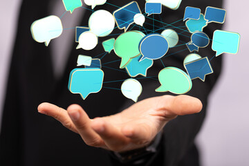 communication speak bubble digital concept