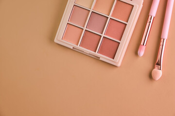 ye shadow palette swatches on pastel beige background