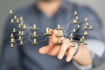 hierarchy connection team group digital