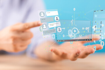 develop interface web application in hand
