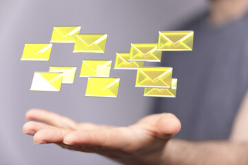 email marketing concept, send e-mail or newsletter.