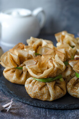 Pancakes with a filling for lunch or breakfast