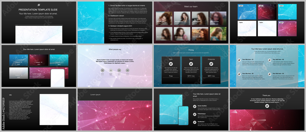 Sticker vector templates for website design, presentations, portfolio. templates for presentation slides, fl