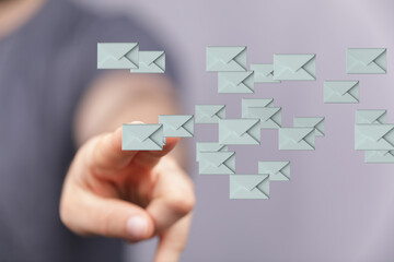 email marketing concept, send e-mail or newsletter.