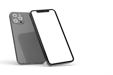 phone 3d illustration mockup smartphone isolated