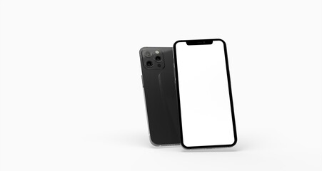 phone 3d illustration mockup smartphone isolated