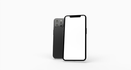 phone 3d illustration mockup smartphone isolated