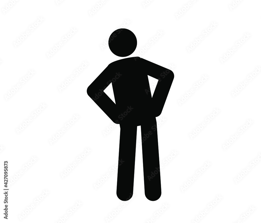 Poster man do exercise vector icon. editable stroke. linear style sign for use on web design and mobile app