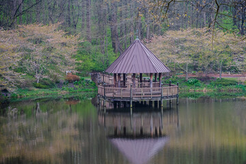 Looking Down to the Lake Gardiner Gazebo