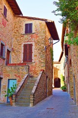 fortified medieval village of Volpaia in the town of Radda in Chianti, Siena Italy
