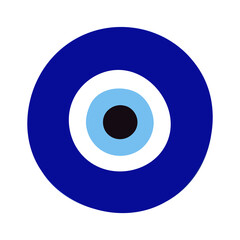 Glass islamic, greek amulet. Evil eye protection sign.