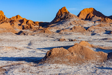 Valley of the Moon (Valle de la Luna) in the Atacama desert in northern Chile, South America.