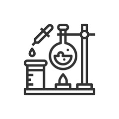 Laboratory icon line vector