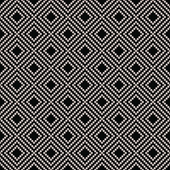 Black luxury background with small pearls and rhombuses. Seamless vector illustration. 