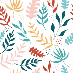 Seamless pattern leaf vector background