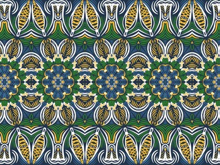 Traditional floral ornament, seamless pattern with vintage mandala elements. Can be used for wallpaper, pattern fills, web page background, surface textures.Islam, Arabic, Indian, ottoman motifs
