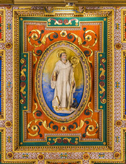 Fototapeta na wymiar Marvelous detail from the ceiling of the Basilica of Santa Francesca Romana, in Rome, Italy.