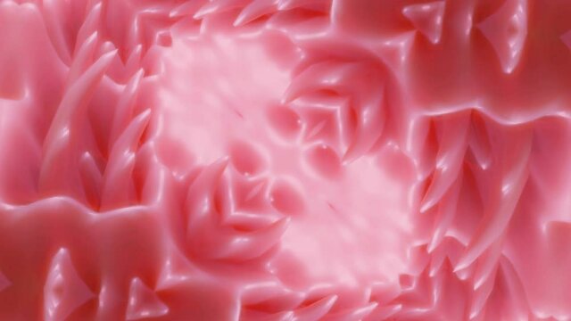 animated patterns. Wavy pink deformable surface. loop abstract background. 3d render