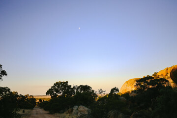 Late afternoon at Mount Hope, Australian landmark in Central Victoria