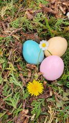 Ostern Ostereier draußen