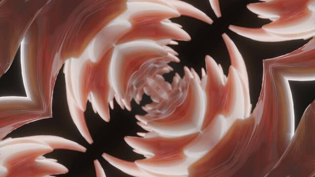 animated patterns. Flesh-colored wavy surface. loop abstract background. 3d render